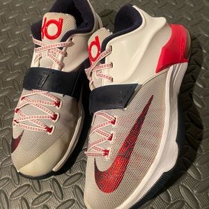 Nike KD 7 USA size 9.5 Womens shoes White Blue Red